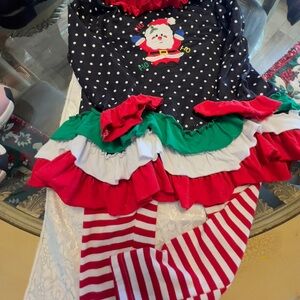 Festive Santa Kids Costume with Red and Green Accents
